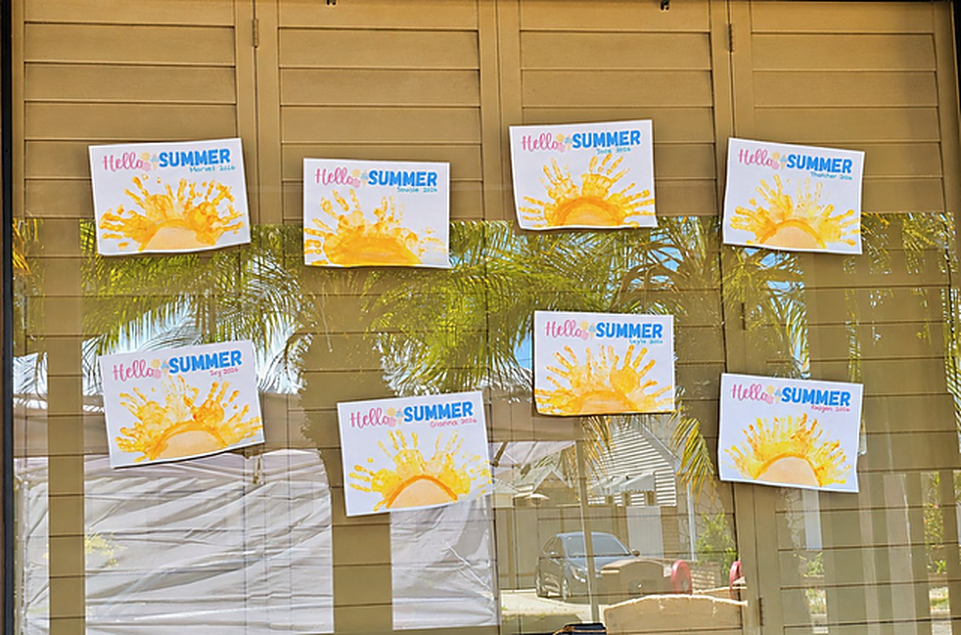 Children's summer handprint art – Harris Family Day Care
